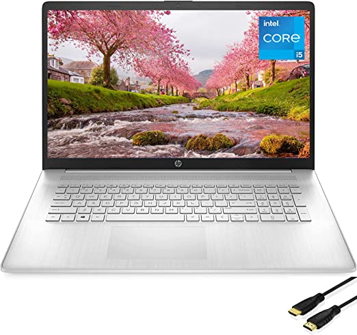 New hp Laptop 17.3" FHD IPS Display i5 Laptop, 11th Gen Quad-Core Intel Core i5-1135G7(Beats i7-8500), Backlit Keyboard, Bundle with HDMI, Windows 11 Home, Silver