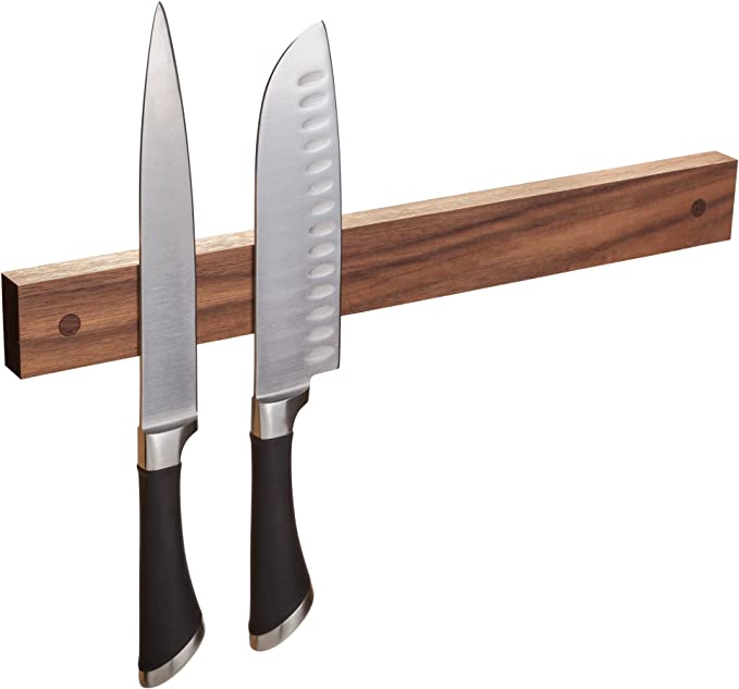 wooDsom Powerful Magnetic Knife Strip, Holder Made in USA (Walnut, 16 inches)