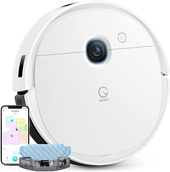 yeedi vac 2, Robot Vacuum and Mop Combo with 3D Obstacle Avoidance, 3000Pa Suction, Smart Visual Mapping, Work with Self-Empty Station, Perfect for Families with Kids