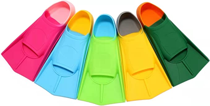 Fadgesy Swimming Training Fins,Comfortable Silicone Flippers for Swimming and Diving,Size Suitable Kids Girls Boys Adults