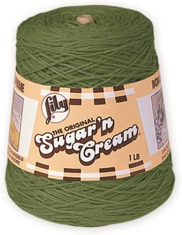 Lily Sugar N Cream Cones Sage Yarn - 1 Pack of 14oz/400g - Cotton - #4 Medium - 706 Yards - Knitting/Crochet