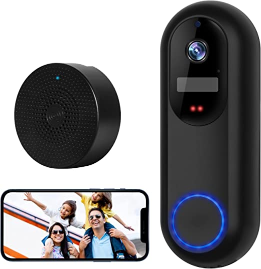 Video Doorbell 2K 4MP, UCOCARE Wireless Smart Doorbell Camera (10000mAh Battery), On-Device AI for Human Detection, 2-Way Audio, Simple Self-Installation, 32G SD Card Included, IP66 Waterproof…