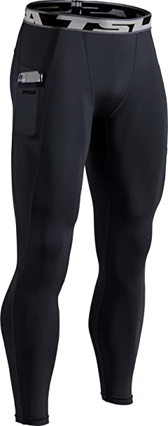 TSLA Men's (Pack of 1, 2, 3) UPF 50+ Compression Pants, UV/SPF Running Tights, Workout Leggings, Cool Dry Yoga Gym Clothes