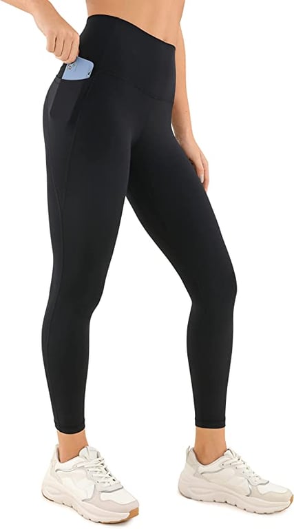 CRZ YOGA Womens Butterluxe Workout Leggings 25 Inches - High Waisted Gym Yoga Pants with Pockets Buttery Soft