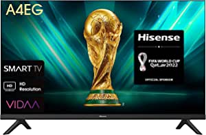 Hisense 32A4EGTUK (32 Inch) HD Smart TV, with Natural Colour Enhancer, DTS Virtual X, VIDAA U5 OS, YouTube, Netflix, Disney +, Freeview Play and WiFi (2022 New)