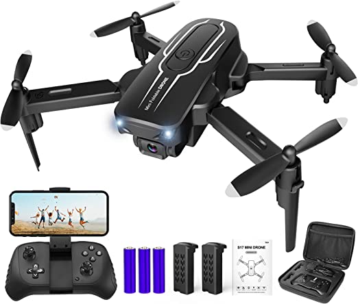 Mini Drone with Camera for Adults Kids - 1080P HD FPV Camera Drones with Carrying Case, Foldable Drone Remote Control Toys Gifts RC Quadcopter for Boys Girls with 4 Batteries, Headless Mode, One Key Start, Speed Adjustment, 3D Flips for Kids or Beginners