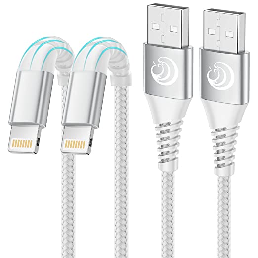 Lightning Cable 2m 2pack, Aioneus iPhone Charging Cable MFi Certified USB A to Lightning Cable iPhone Charger Cable Fast Charging Compatible with iPhone 14 13 12 11 Pro Max Mini XS XR X 8 7 Plus iPad